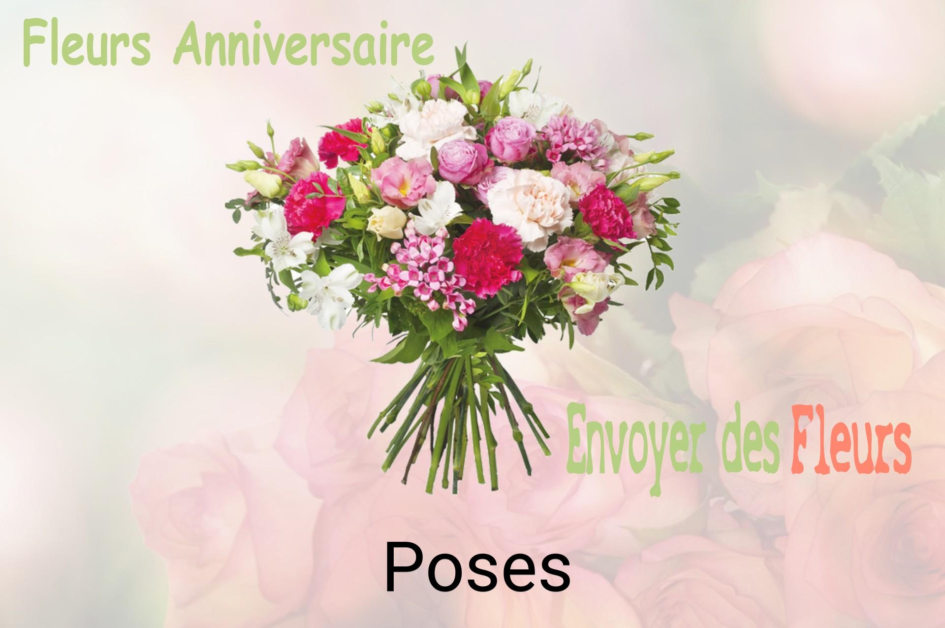 Bouquet de fleurs d’anniversaire livré à Poses